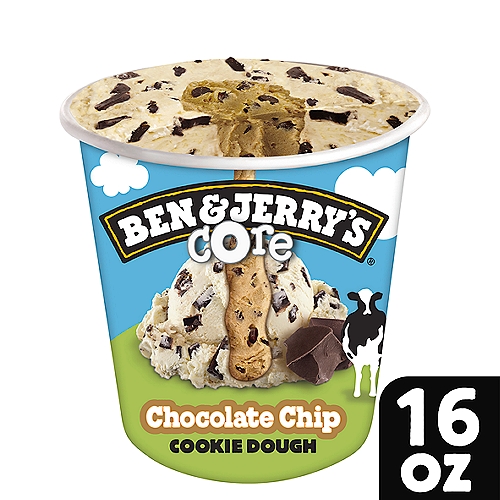 Ben & Jerry's Ice Cream Chocolate Chip Cookie Dough Core 16 oz
Chocolate Chip Cookie Dough Core is the ice cream that dough lovers have been waiting for — and it does not disappoint.

When you dive into a pint of Chocolate Chip Cookie Dough ice cream, do you dig out the dough chunks before anything else? Do you prefer cookie dough to cookies any day of the week? When you make cookies, does it take every ounce of your willpower to not eat the whole bowl of dough before it makes it into the oven? 

Us too.

That's why our Flavor Gurus decided it was time to do the impossible: put a thick core of chocolate chip cookie dough into the center of this wildly dough tastic flavor. Every bite is filled with soft, sweet cookie dough and fudge flakes that provide a surprisingly satisfying crunch. The result? Absolute cookie dough nirvana. It's the classic chocolate chip cookie dough experience, ice cream-ified to euphoric perfection.

And Chocolate Chip Cookie Dough Core is about more than just flavor. Each pint is made with eggs from cage-free hens, non-GMO sourced ingredients, and Fairtrade Certified cocoa, sugar, and vanilla. And responsibly sourced packaging to boot!