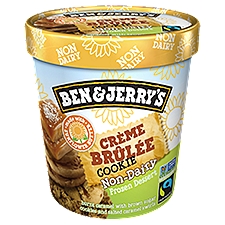 Ben and Jerry's Non-Dairy Creme Brulee Cookie, Frozen Dessert, 1 Pint