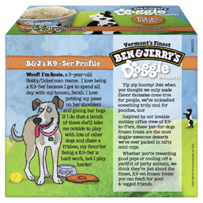 Ben & Jerry's Frozen Dog Treat, Pontch's Mix, 4 ct