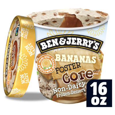 Ben & Jerry's Non-Dairy Bananas Foster Core Frozen Dessert 16 oz, 1 Pint