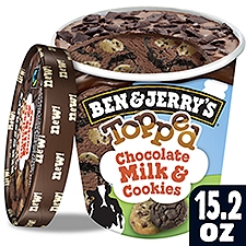 Ben & Jerry's Chocolate Milk & Cookies Topped Ice Cream, 15.2 fl oz, 15.2 Fluid ounce