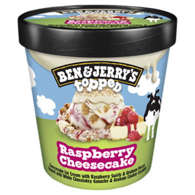 Ben & Jerry's Raspberry Cheesecake Topped Ice Cream Pint 15.2 oz