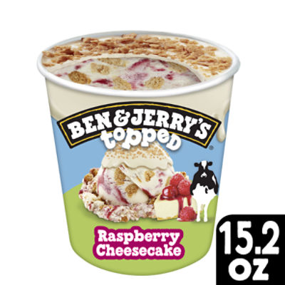 Ben & Jerry's Raspberry Cheesecake Topped Ice Cream Pint 15.2 oz