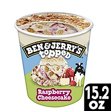 Ben & Jerry's Raspberry Cheesecake Topped Ice Cream Pint 15.2 oz, 15.2 Fluid ounce