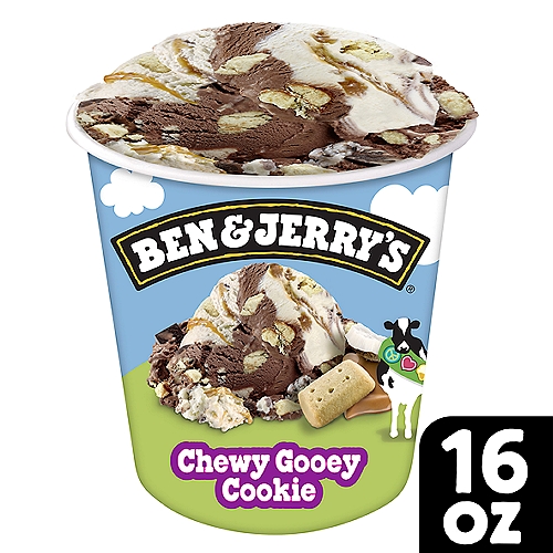 Ben & Jerry's Vermont's Finest Chewy Gooey Cookie Ice Cream, 16 oz