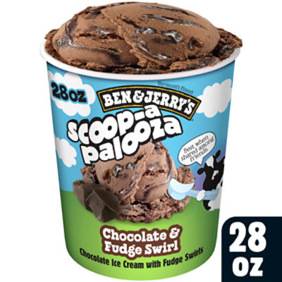 Ben & Jerry's Scoop-A Palooza Chocolate & Fudge Swirl Ice Cream, 28 fl oz