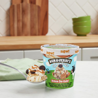 Ben & Jerry's Sundae Dulce De-Lish! Salted Caramel Ice Cream, 14.4