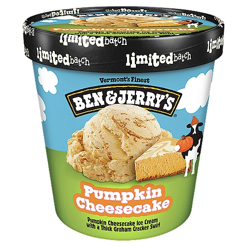 Ben & Jerry's Pumpkin Cheesecake Ice Cream 16 oz
