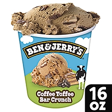 Ben & Jerry's Ice Cream Coffee Toffee Bar Crunch 16 oz, 16 Pint