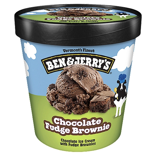 Ben & Jerry's Vermont's Finest Chocolate Fudge Brownie Ice Cream, one pint
Chocolate Ice Cream with Fudge Brownies

The fabulously fudgy brownies in this flavor come from New York's Greyston Bakery, where producing great baked goods is part of their greater-good mission to provide jobs & training to low-income city residents.