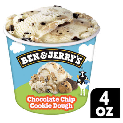 Ben & Jerry's Chocolate Chip Cookie Dough Vanilla Ice Cream, 4 fl oz, 4 Fluid ounce