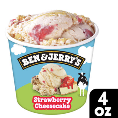 Ben & Jerry's Vermont's Finest Strawberry Cheesecake Ice Cream, 4 fl oz