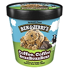 Ben & Jerry's Vermon's Finest Coffee BuzzBuzzBuzz, Ice Cream Coffee, 16 Ounce