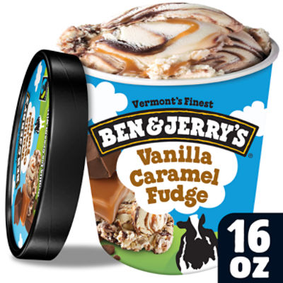 Ben & Jerry's Vanilla Caramel Fudge Ice Cream Pint 16 oz