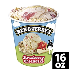 Ben & Jerry's Vermont's Finest Strawberry Cheesecake Ice Cream, 1 pint