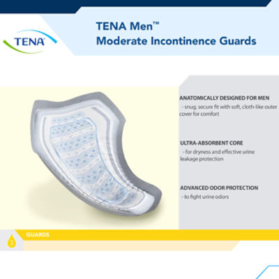 Tena Men Moderate Discreet and Secure Absorbent Guard, 20 count