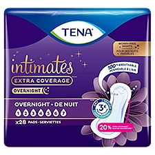 Tena Intimates Extra Coverage Overnight Pads, 28 count