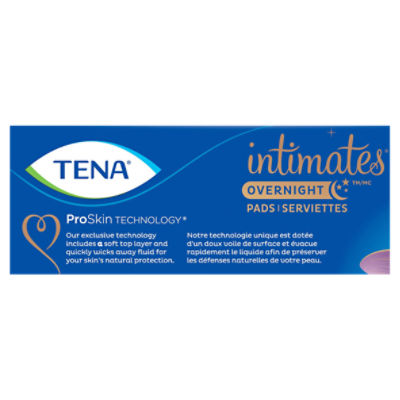 Tena Sensitive Care Extra Coverage Overnight Incontinence Pads, 45 Count