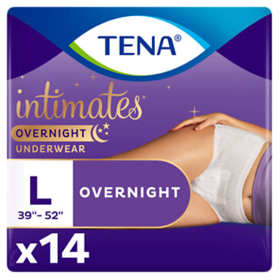 Tena Intimates Overnight Underwear, L, 14 count