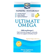 NORDIC NATURALS Ultimate Omega Omega-3 Dietary Supplement, 1280 mg, 60 count
