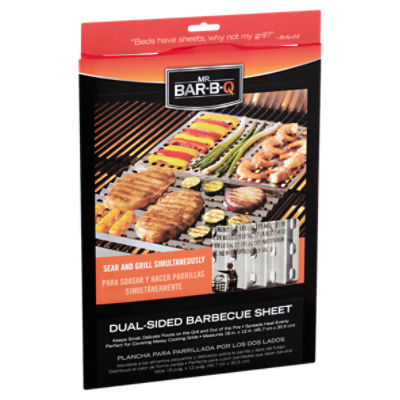 Mr. Bar-B-Q Stainless Steel Dual Sided Reusable Barbecue Sheet, 1 each