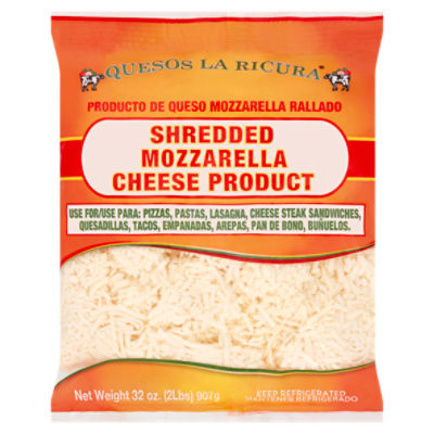 Quesos La Ricura Shredded Mozzarella Cheese Product, 32 oz