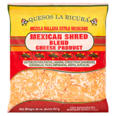 Quesos La Ricura Mexican Shred Blend Cheese Product, 32 oz