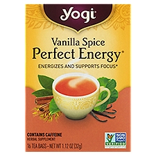 Yogi Vanilla Spice Perfect Energy, Herbal Supplement, 16 Each
