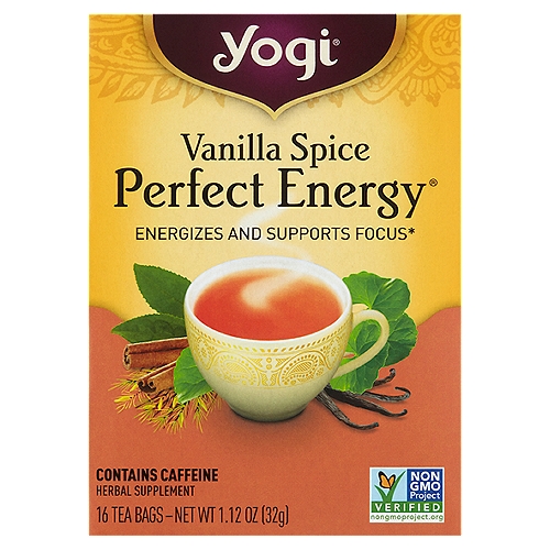 Yogi Vanilla Spice Perfect Energy Herbal Supplement, 1.12 oz