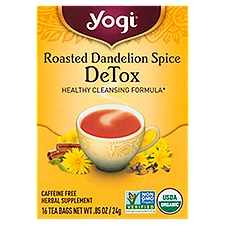 Yogi Roasted Dandelion Spice DeTox, Herbal Supplement, 16 Each