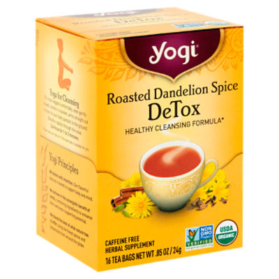 YOGI TEA DETOX, CAFFEINE FREE (16 bags x 1 box) Healthy Cleansing