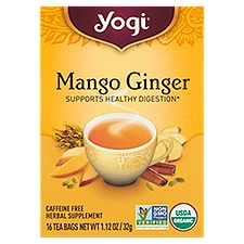 Yogi Tea Bags Mango Ginger, 16 Each