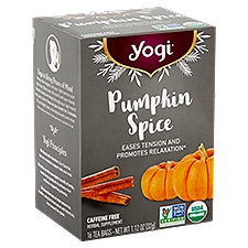 Yogi Pumpkin Spice Tea Bags, 16 count, 1.12 oz