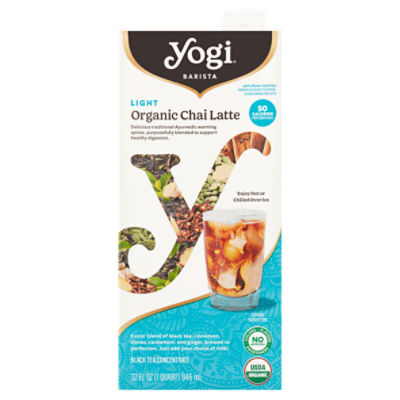 Yogi Barista Light Organic Chai Latte Black Tea Concentrate, 32 fl oz