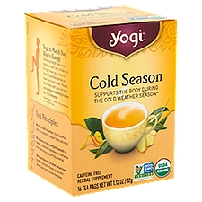 Yogi Cold Season Herbal Supplement, 16 count, 1.12 oz