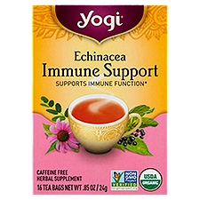 Yogi Echinacea Immune Support Tea Bags Herbal Supplement, 16 count, 0.85 oz