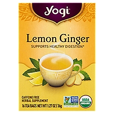 Yogi Lemon Ginger Tea Bags, 16 count, 1.27 oz