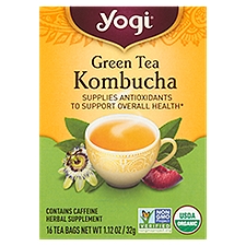 Yogi Green Tea Kombucha , Tea Bags, 1.12 Ounce