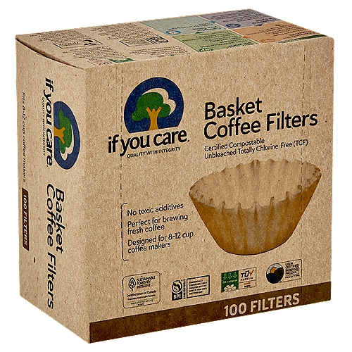 If You Care Basket Coffee Filters, 100 count