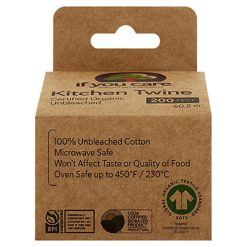 If You Care 200 Feet Certified Organic Unbleached Kitchen Twine