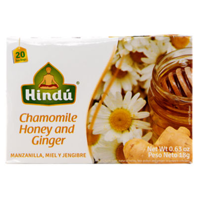 Hindú Chamomile Honey and Ginger Tea Bags, 20 count, 0.63 oz