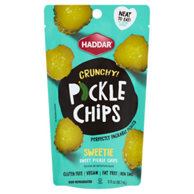 Haddar Crunchy! Sweetie Pickle Chips, 3 fl oz
