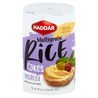 Haddar Unsalted Multigrain Rice Cakes, 3.5 oz