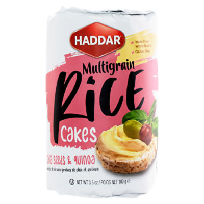 Haddar Chia Seeds & Quinoa Multigrain Rice Cakes, 3.5 oz