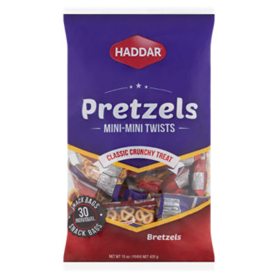 Haddar Mini-Mini Twists Pretzels, 30 count, 15 oz