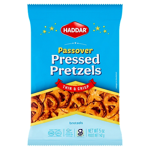 Haddar Thin & Crisp Passover Pressed Pretzels, 5 oz