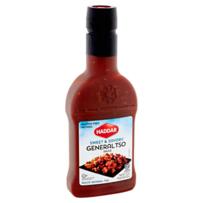 Haddar Sweet & Savory General Tso Sauce, 15 oz