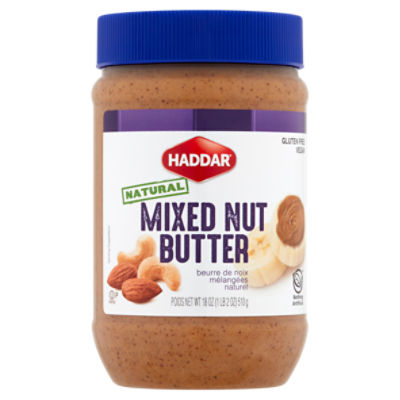 Haddar Natural Mixed Nut Butter, 18 oz