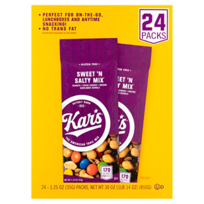 Kar's Sweet 'n Salty Trail Mix, 1.25 oz, 24 count