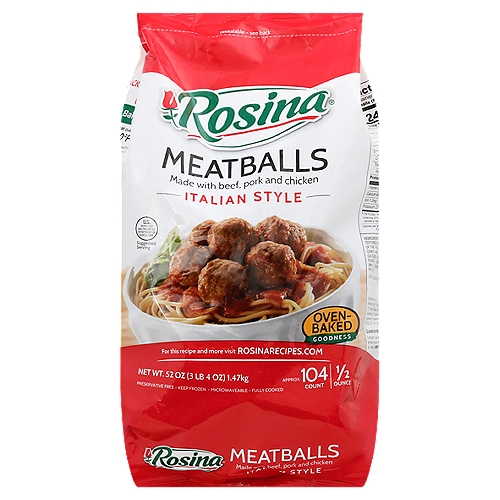 Rosina Italian Style Meatballs, 52 oz